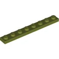Plate 1 x 8 / Olive Green