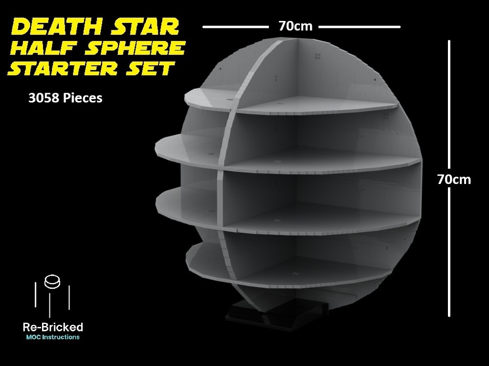 Lego Death Star Half Sphere UCS scale Starter set 70cm