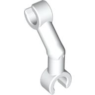 Lego Arm Skeleton Bent with Clips at 90° [Vertical Grip] / White