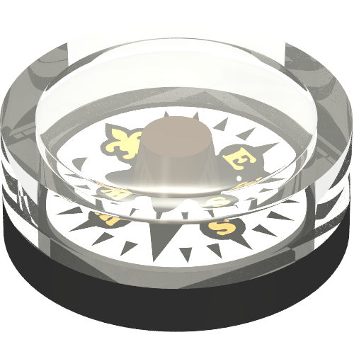 Lego Equipment Compass with Fleur de Lis Print / Black