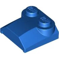 Brick Curved 2 x 2 x 2/3 Two Studs and Lip End / Blue