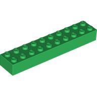 Lego Brick 2 x 10 / Green