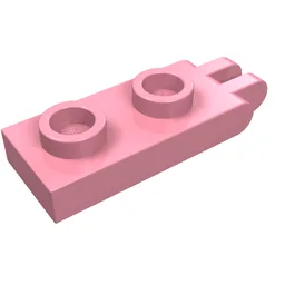 Hinge Plate 1 x 2 with 2 Fingers and Hollow Studs / Pink