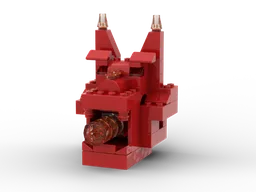 Fire Breathing Red Dragon Head