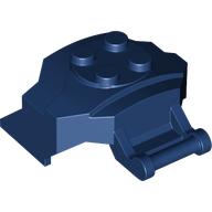 Lego Large Figure Cover 4 x 3 x 2 with Bar, 4 Studs, Ridged / Dark Blue