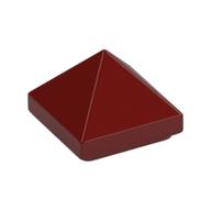 Lego Brick Sloped 45° 1 x 1 x 2/3 Quadruple Convex [Pyramid] / Dark Red