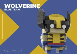 Wolverine (James Logan Howlett) - X-Men Blue Team (BrickHeadz‑Style)