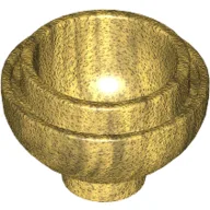 Brick Round 2 x 2 Dome Bottom [Open Stud] / Pearl Gold