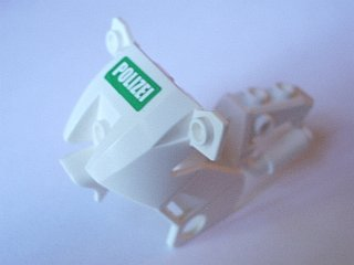 Lego Motorcycle Fairing, City with 'POLIZEI' White on Green Background Pattern (Sticker) - Sets 7235 / 7237