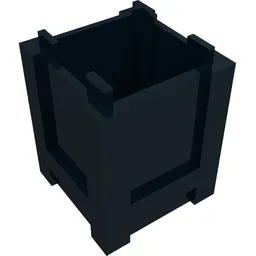 Container Box 2 x 2 x 2 - Top Opening / Black