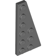 Lego Wedge Plate 6 x 3 Right / Dark Bluish Gray