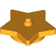 Lego Plate Special 5-Point Star 4 x 4 2/3 with One Stud / Bright Light Orange