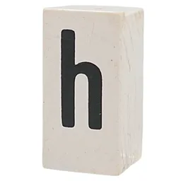 Tile Special 1 x 2 x 5/6 with Stud Hole in End with 'h' Print