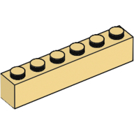 Lego Brick 1 x 6 / Light Yellow