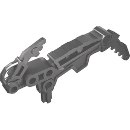 Large Figure Weapon Saw / Flat Silver