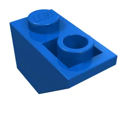 Brick Sloped Inverted 45° 2 x 1 / Blue