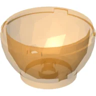 Pod, Round, Faceted 4 x 4 x 1 2/3 (Dragon Egg Bottom) / Trans-Orange
