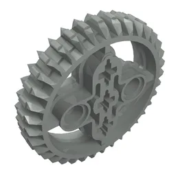 Technic Gear 36 Tooth Double Bevel / Light Gray