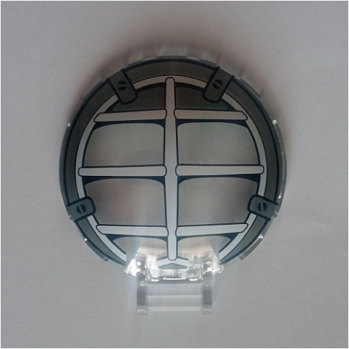 Lego Dish 6 x 6 Inverted - No Studs with Handle with Ninjago Mech Cockpit Pattern