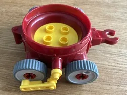 Duplo Cart with Wheels and Yellow Rod