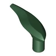 Large Figure Barb / Horn, Flame / Dark Green