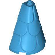 Lego Tower Roof 2 x 4 x 4 Half Cone Shaped with Roof Tiles / Dark Azure