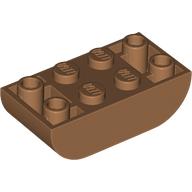 Lego Brick Curved Inverted 2 x 4 Double / Medium Nougat