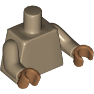 Lego Torso, Dark Tan Arms, Medium Nougat Hands [Plain] / Dark Tan