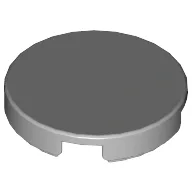 Tile Round 2 x 2 with Bottom Cross / Light Bluish Gray