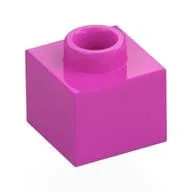 Plate 1 x 1 x 2/3 with Open Stud / Dark Pink