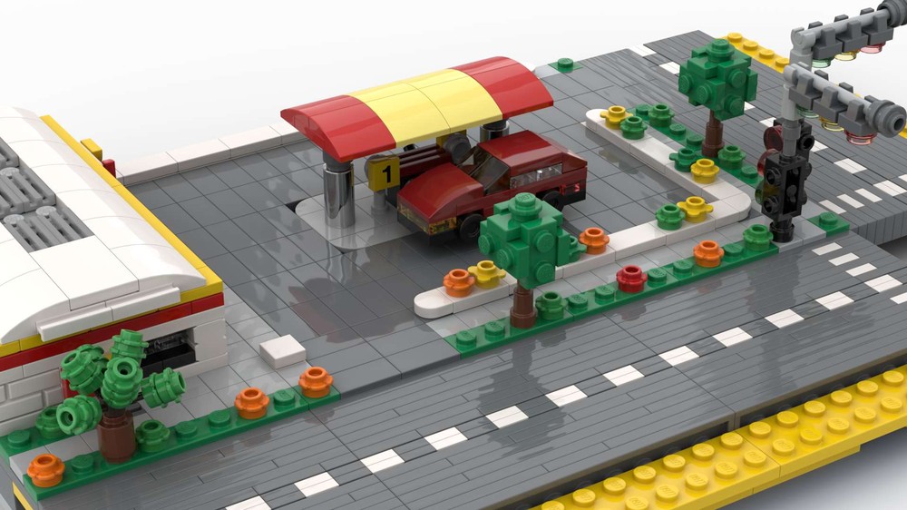 Lego Gas Station Service Modular (can be used for my Gas Station Shop Moc or your personal City Build)