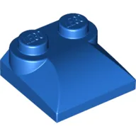 Brick Curved 2 x 2 x 2/3 Two Studs and Curved Slope End / Blue