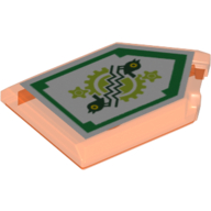 Lego Tile Special 2 x 3 Pentagonal with Nexo Power Shield Print - Time Breach