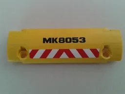 Technic, Panel Curved 11 x 3 with 'MK8053' and Red and White Danger Stripes Pattern (Sticker) - Set 8053