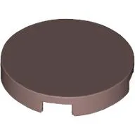 Tile Round 2 x 2 with Bottom Cross / Sand Red