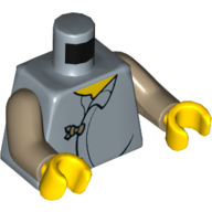 Lego Torso Robes with Clasp Print, Dark Tan Arms, Yellow Hands / Sand Blue