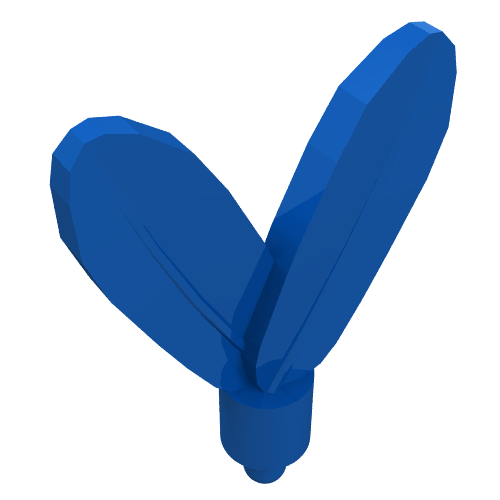 Lego Headwear Accessory Plume / Feathers with Pin / Blue