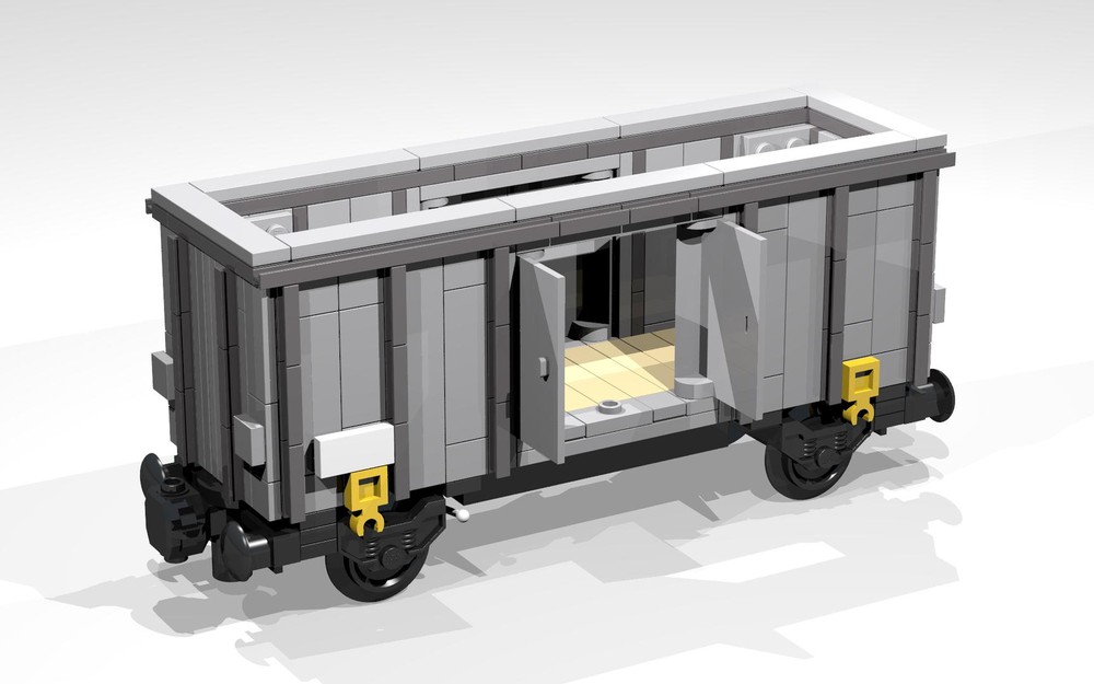 Lego 4-Wheel Open Wagon (SNOT, mixed gray)
