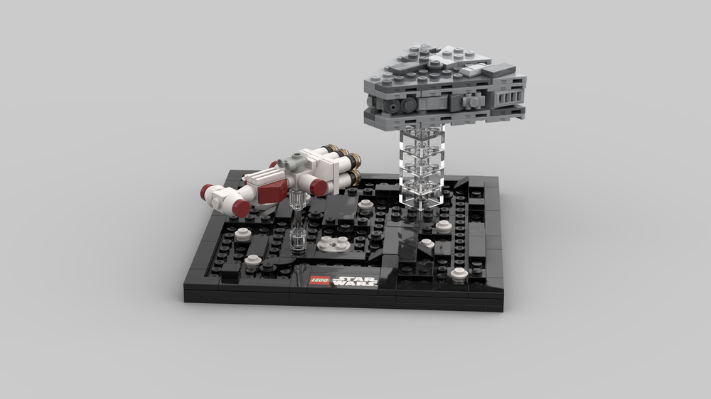 Lego A diorama of the first scene from Star Wars