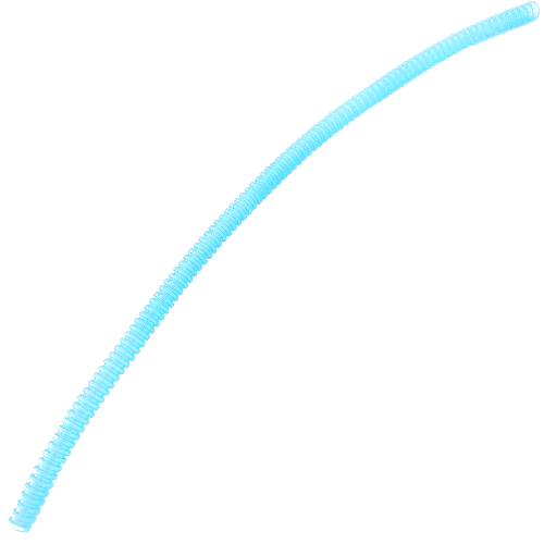 Lego Hose, Ribbed 7mm D. 32L / 25.6cm / Trans-Light Blue