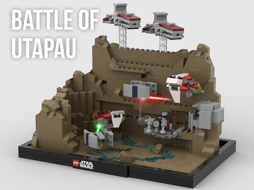 Lego Battle of Utapau Diorama