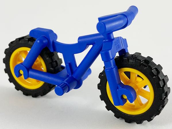 Lego Bicycle Heavy Mountain Bike with Handlebars with Bright Light Orange Wheels and Black Tires (36934 / 50862 / 50861)