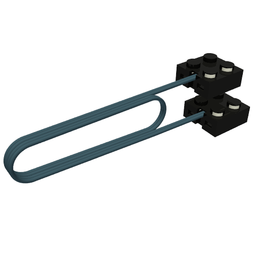 Lego Wire with Brick 2 x 2 x 2/3 Pair, 36L / Black