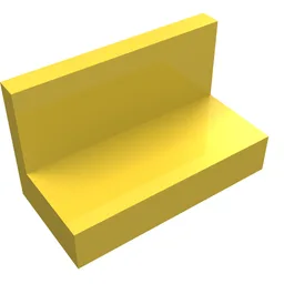 Panel 1 x 2 x 1 [Square Corners] / Yellow