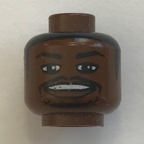 Lego Minifig Head NBA Paul Pierce Print [Blocked Open Stud] / Brown