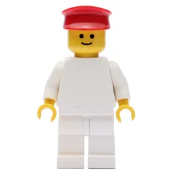 Man - White Torso, White Legs, Red Hat