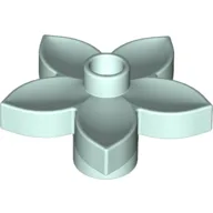 Duplo Plant, Flower with 1 Top Stud / Light Aqua