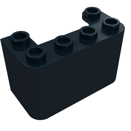 Lego Windscreen 2 x 4 x 2 Vertical / Black