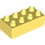 Lego Duplo Brick 2 x 4 / Bright Light Yellow