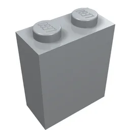 Brick 1 x 2 x 2 with Inside Stud Holder / Light Bluish Gray